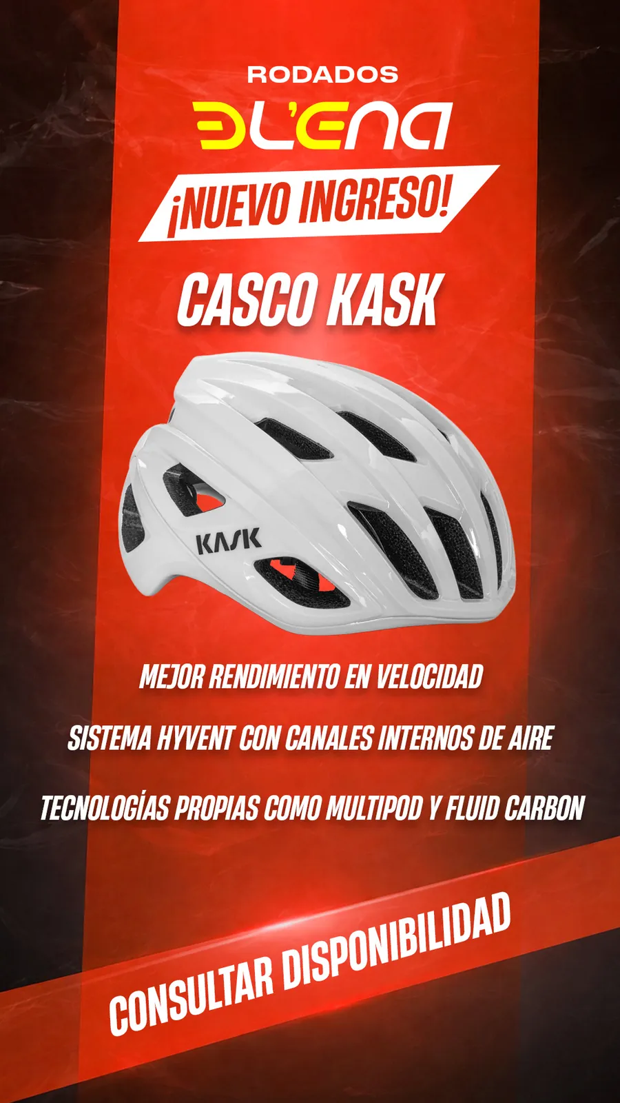 Historia para Rodados Elena: casco Kask